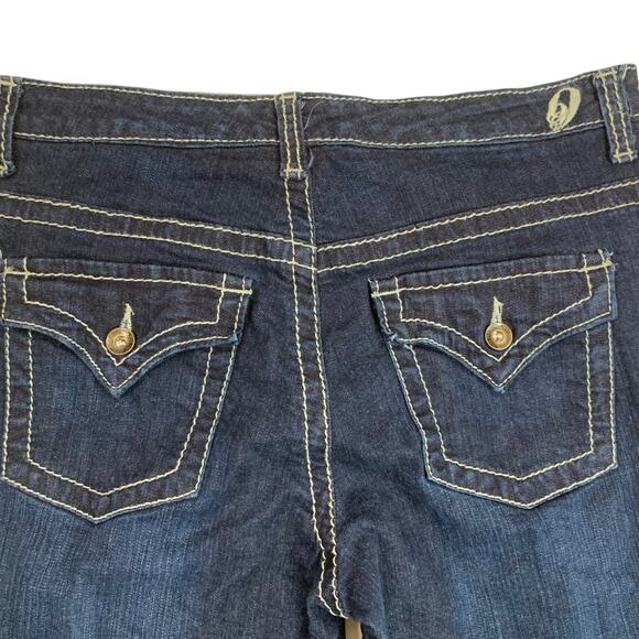 Nine West Womens Jeans Med-Rise Cropped Blue Denim Stretch zippered ankle Sz 10 - Picture 2 of 8